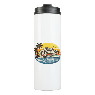 Bester Opa Aller Retro-Sonnenuntergangs-Design Thermosbecher
