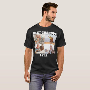 Bester Opa Aller Zeiten 4 Foto-Collage Erstellen S T-Shirt