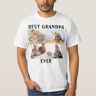 Bester Opa Aller Zeiten 4 Foto-Collage Erstellen S T-Shirt