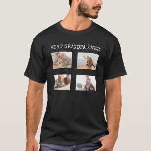 Bester Opa Aller Zeiten 4 Foto-Collage Erstellen S T-Shirt