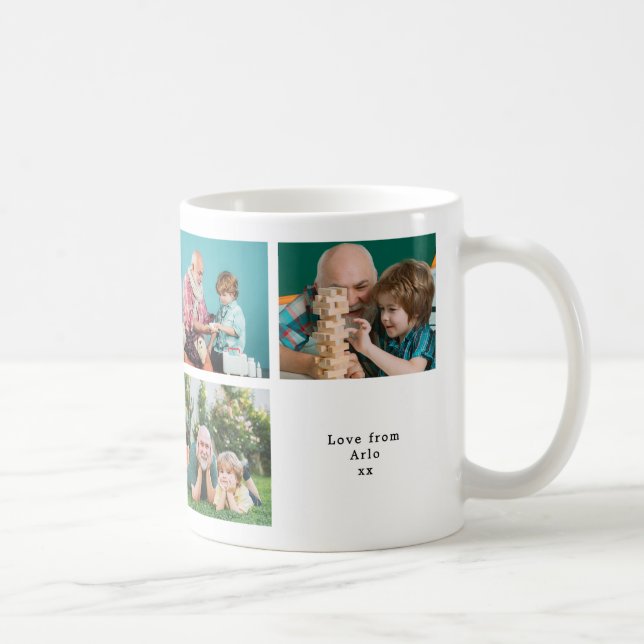 Bester Opa Aller Zeiten Benutzerdefinierte Fotocol Kaffeetasse (Rechts)
