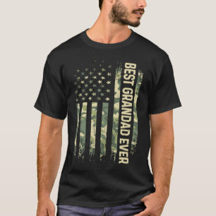 Bester Opa Aller Zeiten Camo Amerikanische Flagge T-Shirt