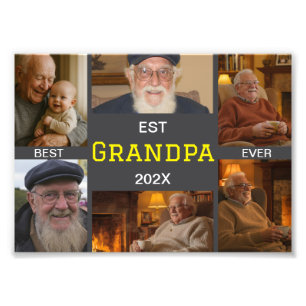 Bester Opa Aller Zeiten Foto-Collage Fotodruck