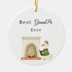 Bester Opa Aller Zeiten Gans Foto Keramik Ornament