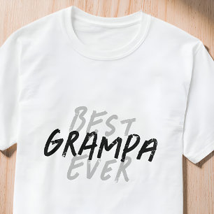 Bester Opa Aller Zeiten Modernes Schwarz und Grau T-Shirt
