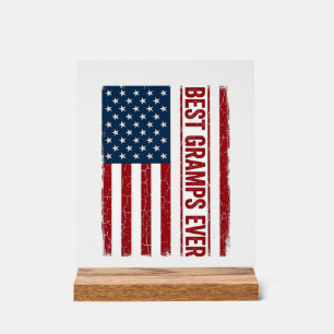 Bester Opa aller Zeiten Patriotische Flagge Vektor Acrylschild
