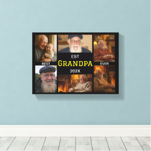 Bester Opa Aller Zeiten – Personalisierte Fotos Leinwanddruck