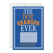 Bester Opa Blue Typografy-Karteninhaber