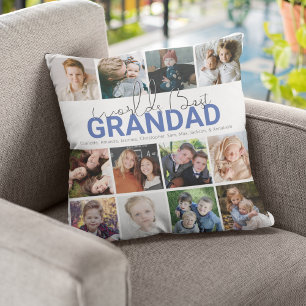 Bester Opa der Welt   Foto-Collage-Wurfkissen Kissen