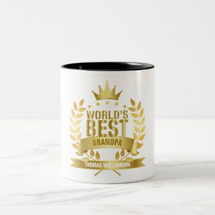 Bester Opa der Welt Großvater Opa Papa Zweifarbige Tasse