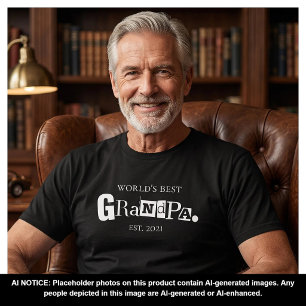 Bester Opa der Welt Gründungsjahr Lustige Aussage T-Shirt