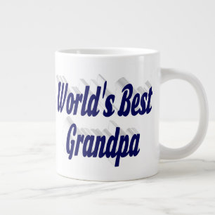 Bester Opa dunkelblauer Text Jumbo-Tasse