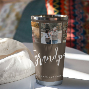 Bester Opa ever 5 Foto-Collage personalisiert Thermobecher