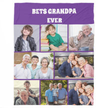 Bester Opa ever 8Foto-Collage Chic lila