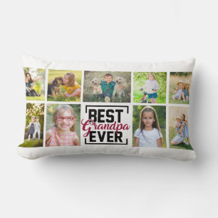 Bester Opa Ever 9 Familienfoto-Collage Lendenkissen