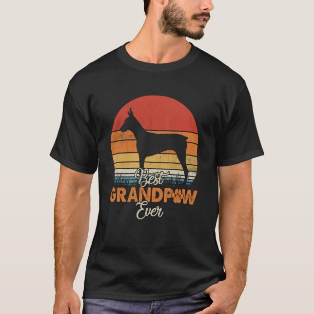 Bester Opa Ever Dobermann Pinscher Opa T-Shirt (Vorderseite)