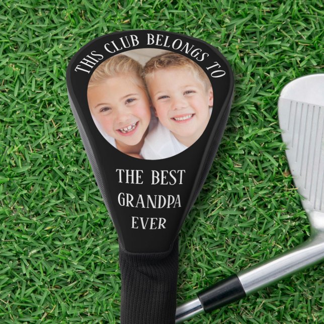 Bester Opa Ever Foto Schwarz Golf Headcover (Von Creator hochgeladen)