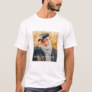 Bester Opa Ever Moderne Einfache Elegante Foto T-Shirt