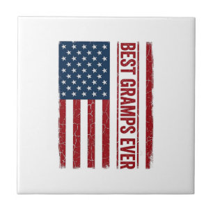 Bester Opa ever Patriotische Flagge Vektor Design_ Fliese