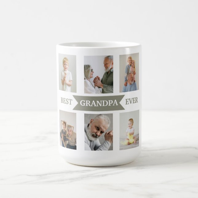 Bester Opa Ever – Personalisierte Fototasse Kaffeetasse (Mittel)