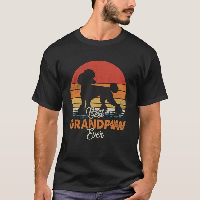 Bester Opa Ever Pudel Opa T-Shirt (Vorderseite)