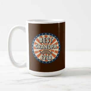 Bester Opa ever Retro-Abzeichen Kaffeetasse