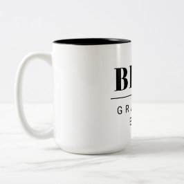 Bester Opa ever schwarz und weiß Zweifarbige Tasse
