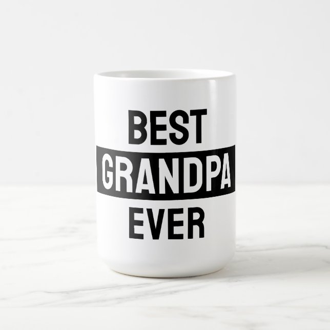 Bester Opa ever Schwarz-Weiß-Tasse Kaffeetasse (Mittel)