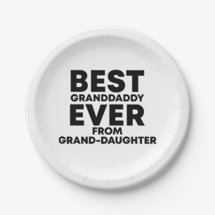 Bester Opa ever von Enkelin  Pappteller