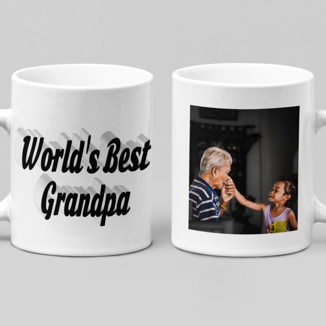 Bester Opa-Foto-Text Kaffeetasse (Von Creator hochgeladen)