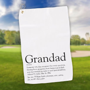 Bester Opa, Großvater, je Definition Golfhandtuch