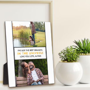 Bester Opa im Personalisierten 2-Foto des Universu Fotoplatte