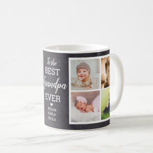 Bester Opa je 8 FotoCollage Personalisiert Kaffeetasse