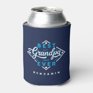 Bester Opa je Baseball Diamant Name und Monogramm Dosenkühler