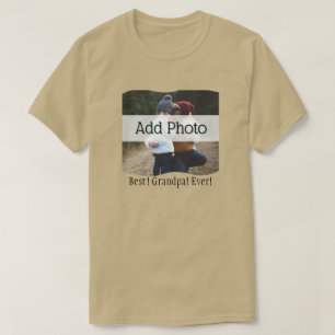 Bester Opa je! Familienherz Foto T-Shirt