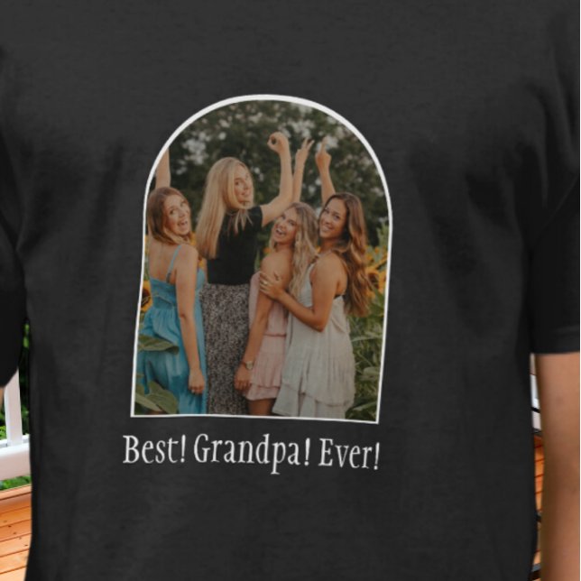 Bester Opa je! Familienherz Foto T-Shirt (Von Creator hochgeladen)