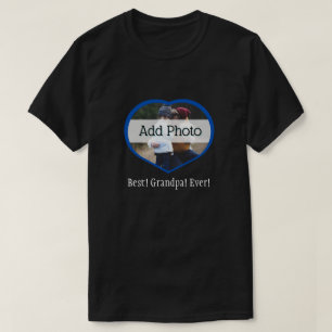 Bester Opa je! Familienherz Foto T-Shirt