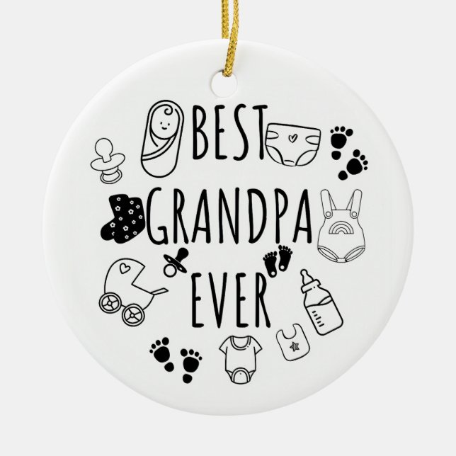 Bester Opa je Keramik Ornament (Vorne)