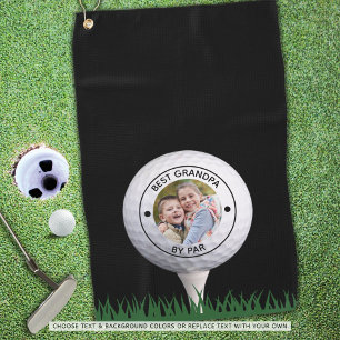 Bester Opa nach Par Eins Foto Golfhandtuch