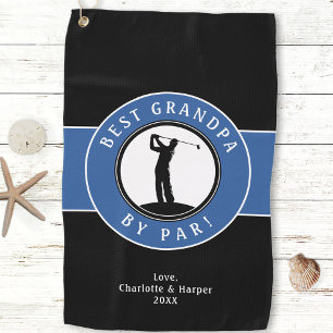 Bester Opa nach Par Eleganter Golfer Benutzerdefin Golfhandtuch