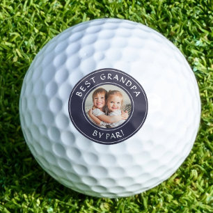 Bester Opa Par Maßgeschneidertes Foto Navy Blau Golfball