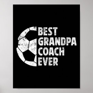 Bester Opa Trainer Fußball Opa eines Fußballspiele Poster
