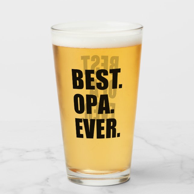 Bester Opa überhaupt deutscher Großvater Glas (Vorne (Gefüllt))