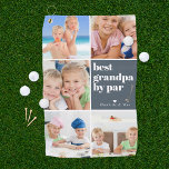 Bester Opa von Par | Foto Collage Vatertag Golfhandtuch<br><div class="desc">Geben Sie Ihrem Golfprofa ein Vatertag Geschenk, das er stolz auf dem Golfplatz nutzen kann! Das perfekte Geschenk für jeden Papa (kann für jeden Papa-Mönch angepasst werden - Papa, Opa, Opa, Grampa, Grampa, Grampen, Grampe, Pfeffer, Pappou, Poppop, Abuelo etc.). Laden Sie Ihre digitalen Fotos hoch, um ein Geschenk, das er...</div>