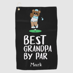 Bester Opa von Par für Großvater Golfhandtuch