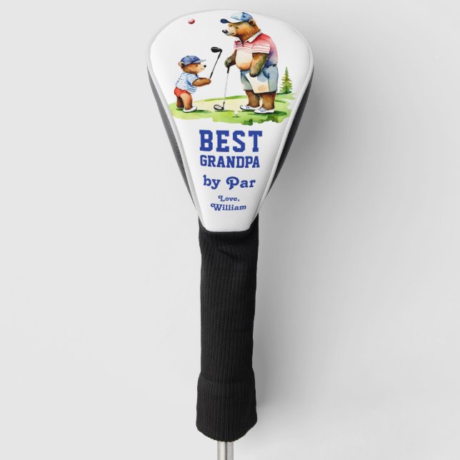 Bester Opa von Par Großvater Geschenke Golf Headcover (Vorderseite)
