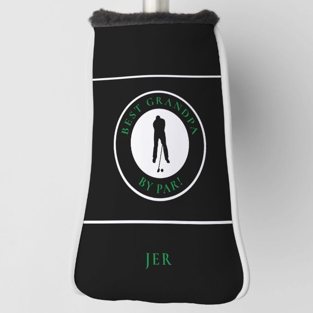 Bester Opa von Par Lustiger schwarzer und grüner P Golf Headcover (Rotieren 90)