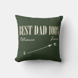 Bester Papa 100% Liebe Geduld Funky Vater Kissen