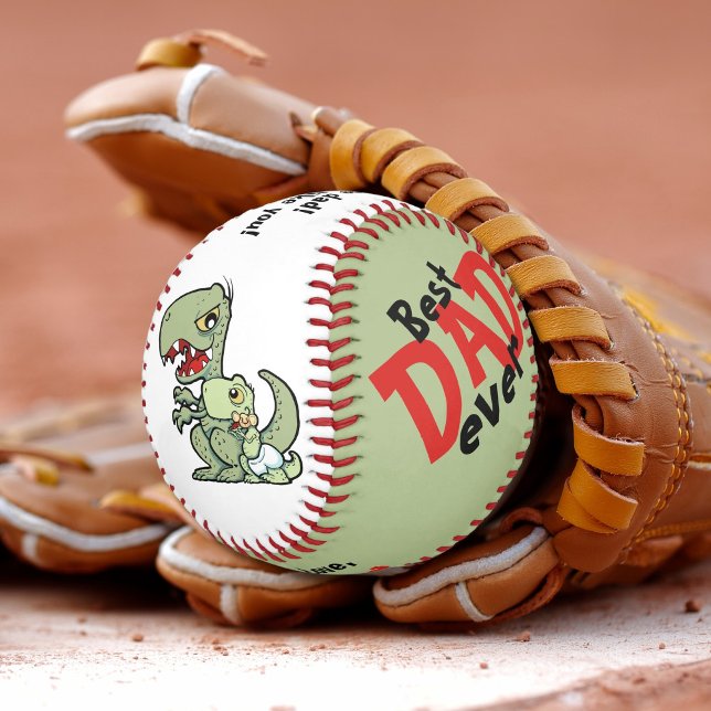Bester Papa Aller Daddysaurus Dinosaurier Junge Baseball (Best Dad Ever Red Black Baby Boy Dinosaur Baseball)