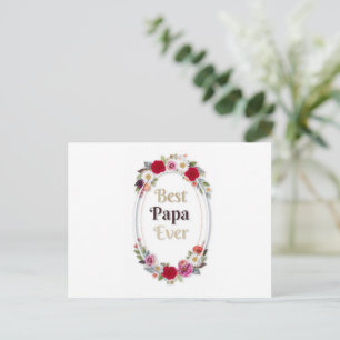 Bester Papa Aller Florale Postkarte - Vatertagsges